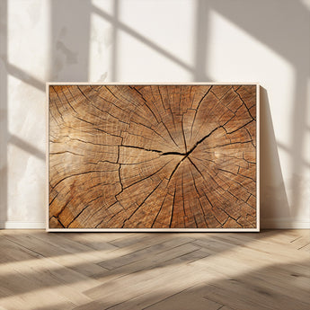61710-MGV-CV-36X24-Tree Rings Wall Art – Rustic Wood Grain Canvas Print of Tree Trunk Cross Section, Nature Inspired Decor for Cabin, Office, Living