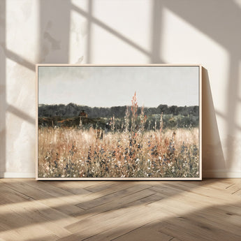 46308-MGV-CV-36X24-Wildflower Field Wall Art – Rustic Meadow Landscape Canvas Print, Country Nature Decor for Living Room, Bedroom or Farmhouse