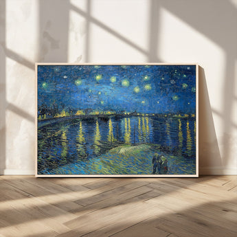 94605-MGV-CV-36X24-Starry Night Over the Rhone Wall Art – Vincent van Gogh Canvas Print, Famous Impressionist Painting for Living Room, Office