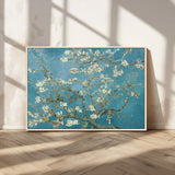 65607-MGV-CV-36X24-Almond Blossom Wall Art – Van Gogh Blue Floral Canvas Print, Elegant Impressionist Painting Decor for Living Room, Bedroom or