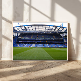 59508-MGV-CV-36X24-Chelsea Stadium Wall Art – Stamford Bridge Football Arena Canvas Print, Iconic Soccer Artwork for Living Room, Office, Game Room