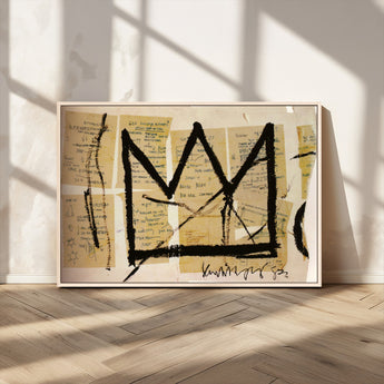 37215-MGV-CV-36X24-Abstract Crown Wall Art – Urban Graffiti Style Canvas Print Modern Street Art Design, Bold Contemporary Decor for Living Room,