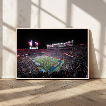 46899-MGV-CV-36X24-Ben Hill Griffin Stadium Wall Art Canvas Print, Framed Football Stadium Art Picture Print, Florida Football Stadium Perfect Sport