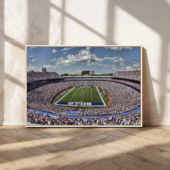 76491-MGV-CV-36X24-Buffalo Bills Stadium Wall Art Canvas Print, Framed Bills Stadium Art Picture Print, Highmark Stadium Perfect Sport Room Decor