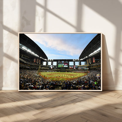 92672-MGV-CV-36X24-Chase Field Stadium Wall Art Canvas Print, Framed Arizona Stadium Art Picture Print, Chase Stadium Perfect Sports Room Decor