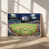 87666-MGV-CV-36X24-City Field Stadium Wall Art Canvas Print, Framed New York Stadium Art Picture Print, Citi Field Stadium Perfect Sport Room Decor