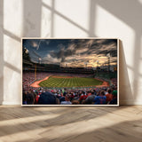 53432-MGV-CV-36X24-Fenway Park Stadium Wall Art Canvas Print, Framed Boston Baseball Stadium Art Picture Print, Massachusetts Fenway Park Perfect