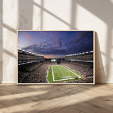 52712-MGV-CV-36X24-Gillette Stadium Field Wall Art Canvas Print, Framed Massachusetts Stadium Art Picture Print, Gillette Stadium Perfect Sport Room