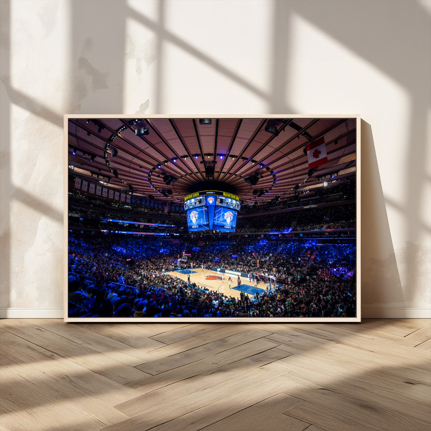 20491-MGV-CV-36X24-Madison Square Garden Wall Art Canvas Print, Framed New York Stadium Art Picture Print, MSG Stadium Perfect Sport Room Decor