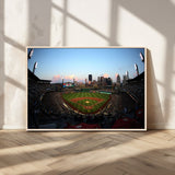 67670-MGV-CV-36X24-PNC Park Stadium Wall Art Canvas Print, Framed Pittsburgh Pirates Stadium Art Picture Print, PNC Park Field Perfect Sport Room