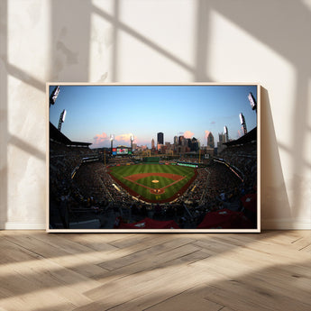 67670-MGV-CV-36X24-PNC Park Stadium Wall Art Canvas Print, Framed Pittsburgh Pirates Stadium Art Picture Print, PNC Park Field Perfect Sport Room