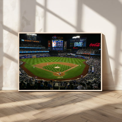 83979-MGV-CV-36X24-RingCentral Coliseum Wall Art Canvas Print, Framed Oakland A's Stadium Art Picture Print, RingCentral Coliseum Field Perfect Sport