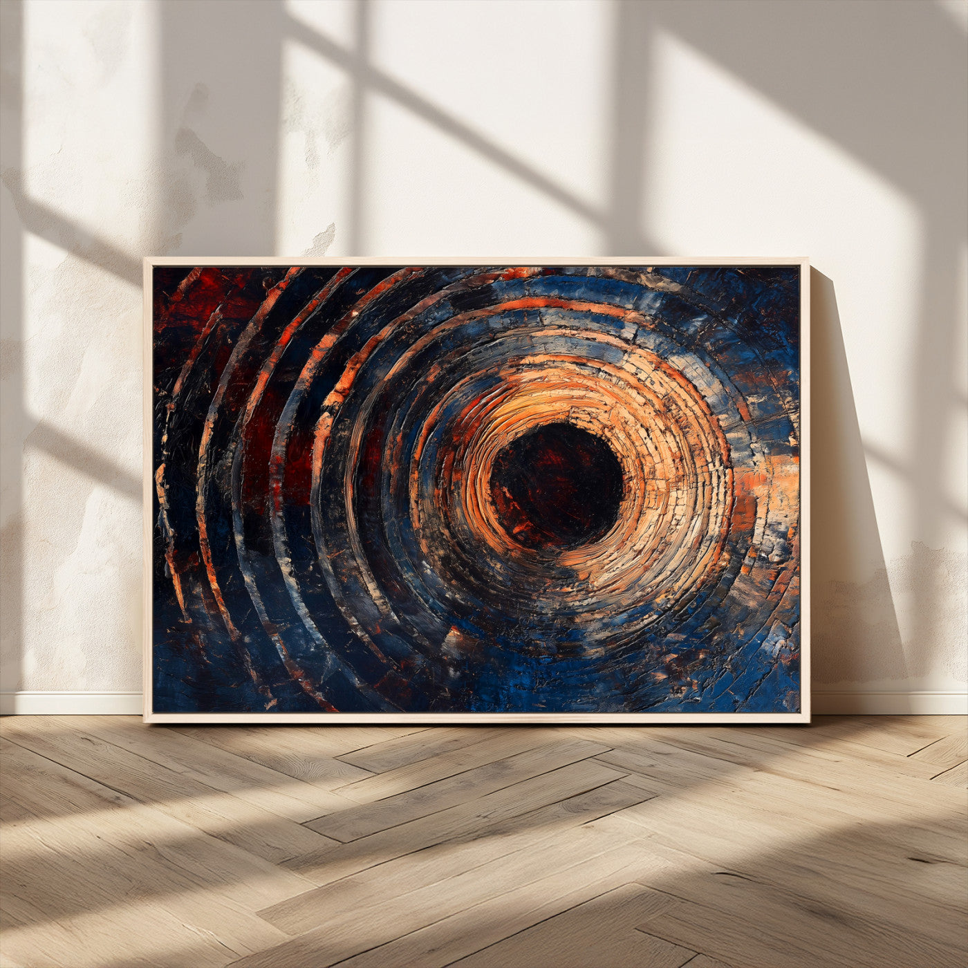 10017879-MGV-CV-36X24-Wood Tree Ring Wall Art Canvas Print, Framed Natural Wood Art Picture Print, Rustic Tree Slice Perfect Rustic Decor Artwork