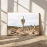 96147924-MGV-CV-36X24-Saguaro Cactus Wall Art Canvas Print, Framed Desert Cactus Art Picture Print, Earthy Desert Perfect Southwestern Boho Decor