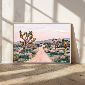 12540952-MGV-CV-36X24-Joshua Tree Park Wall Art Canvas Print, Framed Desert Road Art Picture Print, Sunset Drive Perfect Southwestern Boho Decor Artwork