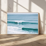 73692470-MGV-CV-36X24-Ocean Swell Wall Art Canvas Print, Framed Surf Waves Art Picture Print, Blue Water Perfect Coastal Dynamic Decor Artwork