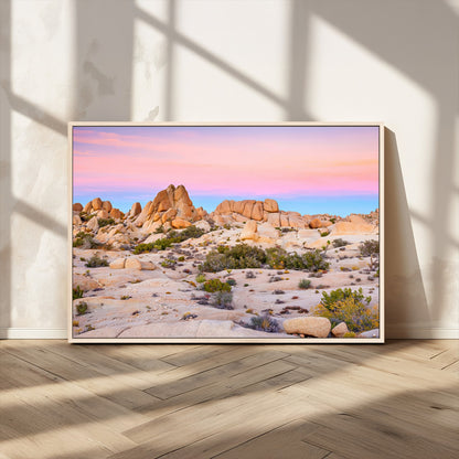 96167137-MGV-CV-36X24-Vibrant Sunset Sky Wall Art Canvas Print, Framed Joshua Tree Art Picture Print, Rugged Terrain Perfect Southwestern Boho Decor