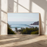 88336640-MGV-CV-36X24-Tropical Beach Scene Wall Art Canvas Print, Framed Coastal Photography Art Picture Print, Ocean Horizon Art Perfect Coastal Boho