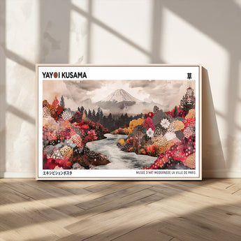 32352074-MGV-CV-36X24-Japanese Landscape Wall Art – Mount Fuji River Canvas Print, Modern Asian Inspired Nature Decor for Living Room, Bedroom, Office