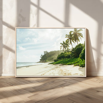 42984524-MGV-CV-36X24-Relaxing Beach Wall Art Canvas Print, Framed Ocean View Art Picture Print, Coastal Serenity Perfect Tropical Coastal Decor Artwork