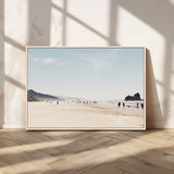 28307820-MGV-CV-36X24-Minimalist Beach Wall Art Canvas Print, Framed Coastal Serenity Art Picture Print, Soft Sand Perfect Modern Coastal Decor Artwork