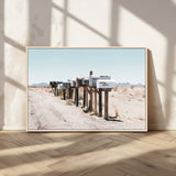 54616109-MGV-CV-36X24-Desert Mailboxes Wall Art – Rustic Rural Roadside Photography Canvas Print, American Southwest Landscape Home Decor for Living