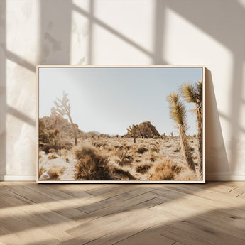 62783269-MGV-FC-36X24_Natural-Joshua Tree Wall Art – Desert Landscape Photography Canvas Print, Southwest Nature Artwork Rustic Home Decor for Living Room,