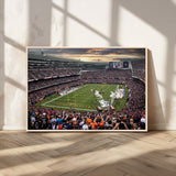 87578930-MGV-FC-36X24_Natural-Soldier Field Wall Art – Chicago Bears Football Stadium Sunset Canvas Print, Game Day Sports Decor for Man Cave, Bar, Office, or