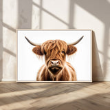 637908607-MGV-FC-93X47-3P_Black-Highland Cow Wall Art Print – Rustic Farmhouse Animal Portrait, Scottish Highland Cattle Canvas, Modern Country Wall Decor for