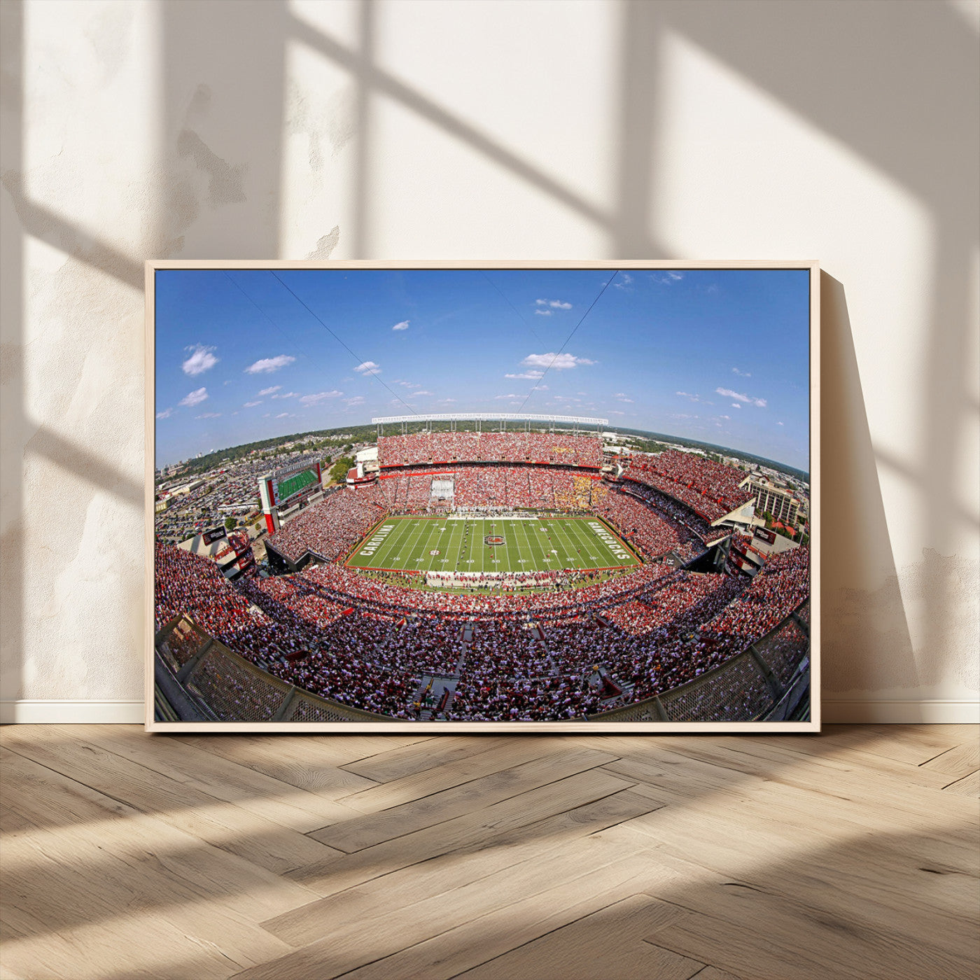 29492070-MGV-CV-36X24-Stadium Wall Art – Panoramic College Football Canvas Print, Game Day Crowd and Field Scene, Sports Photography Decor for Office,
