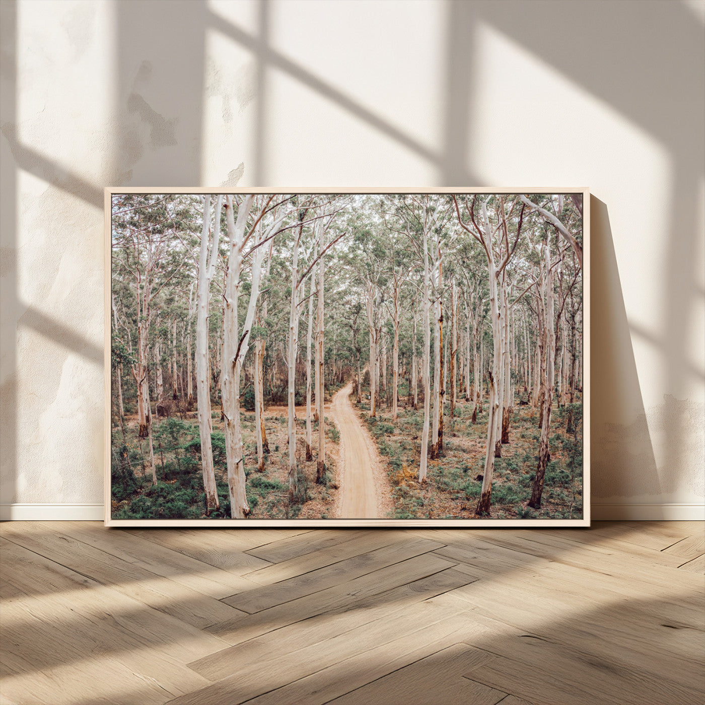 24760563-MGV-CV-36X24-Forest Wall Art – Tranquil Woodland Path Canvas Print, Scenic Nature Photography Decor for Bedroom, Living Room, Office, Cabin or