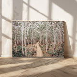 24760563-MGV-CV-36X24-Forest Wall Art – Tranquil Woodland Path Canvas Print, Scenic Nature Photography Decor for Bedroom, Living Room, Office, Cabin or