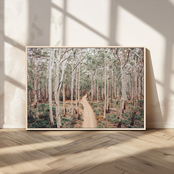 24760563-MGV-CV-36X24-Forest Wall Art – Tranquil Woodland Path Canvas Print, Scenic Nature Photography Decor for Bedroom, Living Room, Office, Cabin or