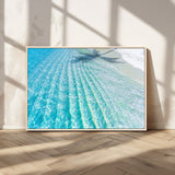 17528159-MGV-CV-36X24-Tropical Ocean Wall Art – Turquoise Water Canvas Print, Crystal Clear Beach Waves Photography Coastal Decor for Living Room,