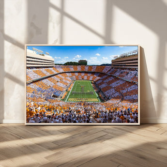 77097951-MGV-CV-36X24-Neyland Stadium Wall Art – Panoramic Tennessee Volunteers Football Field Canvas Print, Game Day Decor for Office, Man Cave, Living