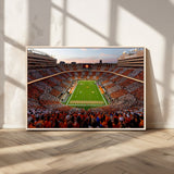 37160229-MGV-CV-36X24-Neyland Stadium Wall Art – Panoramic Tennessee Volunteers Sunset Canvas Print, Checkerboard Crowd Football Game Day Decor for