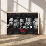 45112-MGV-CV-36X24-Black Icons Wall Art Canvas Print, Framed Thinker Art Picture Print, Motivational Quote Perfect Cultural Modern Decor Artwork