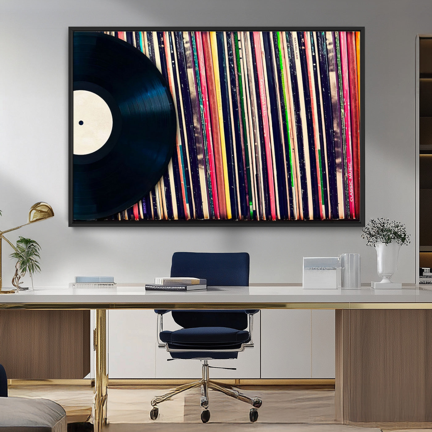 45029-MGV-CV-36X24-Misty Pine Forest Wall Art – Black and White Landscape Canvas Print, Foggy Trees Nature Photography, Modern Minimalist Decor for