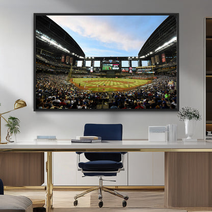 92672-MGV-CV-36X24-Chase Field Stadium Wall Art Canvas Print, Framed Arizona Stadium Art Picture Print, Chase Stadium Perfect Sports Room Decor