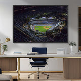 16515-MGV-CV-36X24-Dodgers Stadium Wall Art Canvas Print, Framed Baseball Stadium Art Picture Print, Dodgers Field Perfect Sport Room Decor Artwork