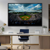 37127-MGV-CV-36X24-Kauffman Stadium Wall Art Canvas Print, Framed Kansas City Royals Field Art Picture Print, Baseball Stadium Perfect Sport Room