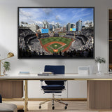 87122-MGV-CV-36X24-Petco Park Field Wall Art Canvas Print, Framed San Diego Stadium Art Picture Print, Petco Park Stadium Perfect Sport Room Decor