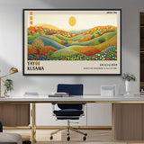 33864-MGV-CV-36X24-Pointillism Yayoi Wall Art Canvas Print, Framed Yayoi Kusama Art Picture Print, Yayoi Kusama Dot Perfect Abstract Nature Decor