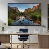 55893831-MGV-FC-36X24_Black-Yosemite Valley Wall Art Canvas Print, Framed El Capitan Art Picture Print, Sierra Landspace Perfect Rustic Nature Decor Artwork