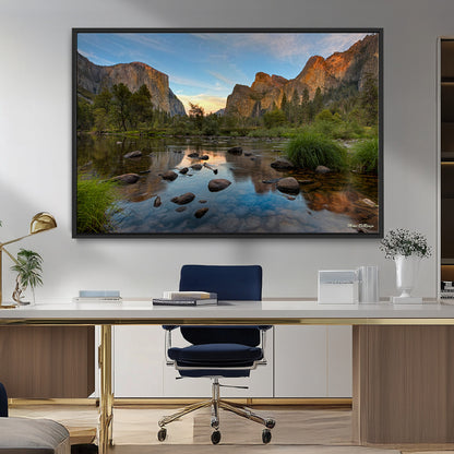 55893831-MGV-FC-36X24_Black-Yosemite Valley Wall Art Canvas Print, Framed El Capitan Art Picture Print, Sierra Landspace Perfect Rustic Nature Decor Artwork