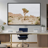 67109959-MGV-FC-36X24_Black-Joshua Tree Wall Art Canvas Print, Framed Neutral Desert Art Picture Print, Earthy Landscape Perfect Neutral Boho Decor Artwork