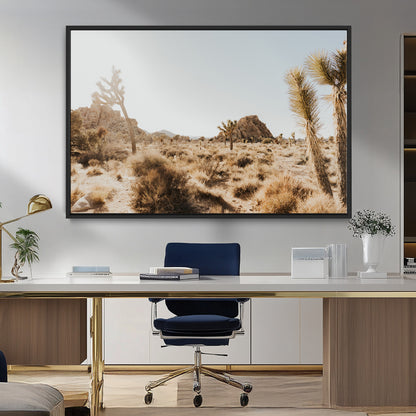 62783269-MGV-CV-36X24-Joshua Tree Wall Art – Desert Landscape Photography Canvas Print, Southwest Nature Artwork Rustic Home Decor for Living Room,