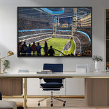 41816511-MGV-CV-36X24-Chicago Dome Stadium Wall Art – Futuristic Football Arena Canvas Print, Modern Sports Fan Decor for Man Cave, Office, Bar, or