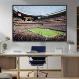 32530647-MGV-CV-36X24-Chicago Bears Stadium Wall Art – Futuristic Dome Arena Canvas Print, Modern Football Concept Design Decor for Man Cave, Bar, or