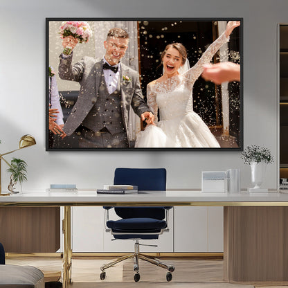 CSTM914-MGV-CV-36X24-Framed Create Your Canvas Print - Personalized Wall Art for Home Decor Wall Art Print, Create Your Own Photo Canvas Print